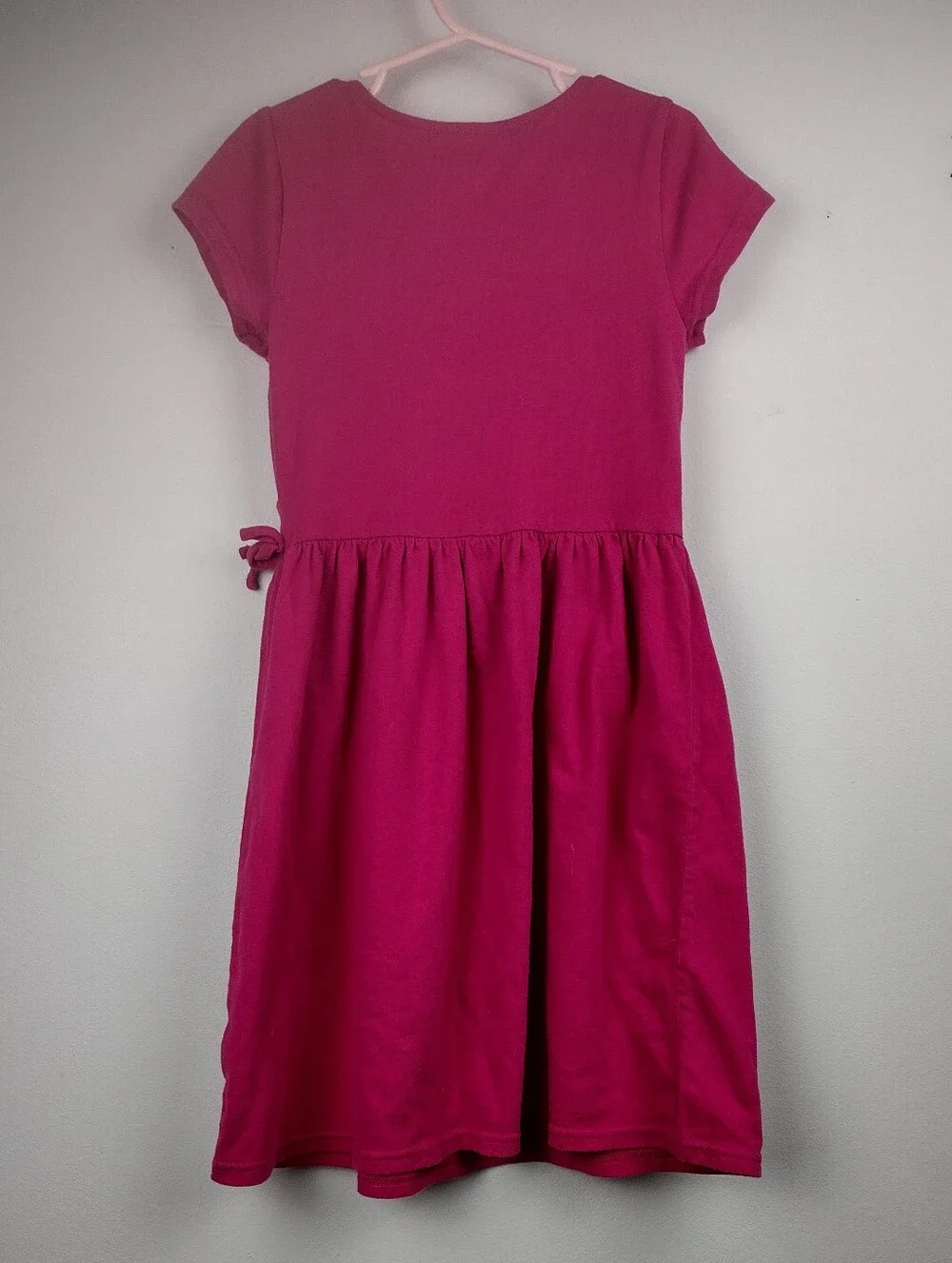 The Children's Place Girls' Magenta Wrap-Style Knit Dress size M - Picture 2 of 4